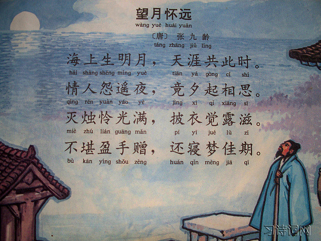 《望月怀远》张九龄古诗原文翻译及鉴赏